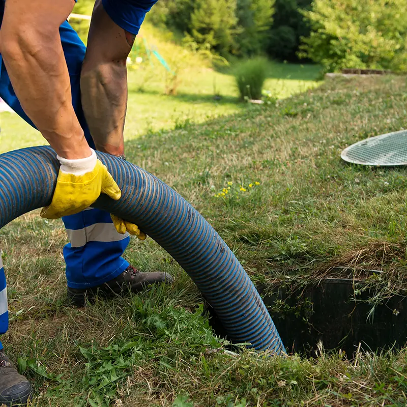 cleaning out a septic tank